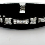 Estate Elite Italian Designer Picchiotti 12.25 cttw Diamond Onyx 18K White Gold Bracelet 14583