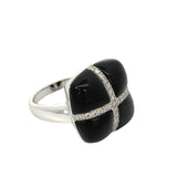 E.H. Collection 10.80ct Onyx & Diamond Ring 14390