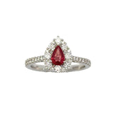 E.H. Collection .52 ct Ruby & Diamond Halo Ring 14409