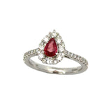 E.H. Collection .52 ct Ruby & Diamond Halo Ring 14409