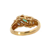 Estate Designer Aurum .37 ct Emerald and Diamond Ring 13790