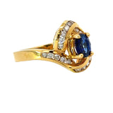 Estate Designer Prestige Sapphire Diamond Ring 13793