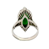 Estate 2.02 ct Jade Diamond Platinum Ring 14204