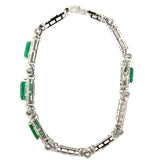 Estate 9.43 cttw Emerald 2.81 cttw Diamond Bracelet 14650