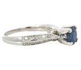 Designer Verragio 1.10 ct Sapphire Diamond Platinum Ring 14765