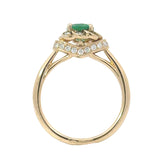 Designer Leo Schachter .85 ct Emerald Diamond Ring 14764