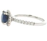 Designer Leo Schachter 2.25 ct Sapphire Diamond Halo Ring 14769