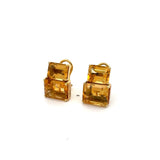 Estate Italian Designer Casa Damiani 13.86 cttw Citrine 18K Yellow Gold Earrings 14784