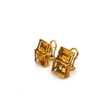 Estate Italian Designer Casa Damiani 13.86 cttw Citrine 18K Yellow Gold Earrings 14784