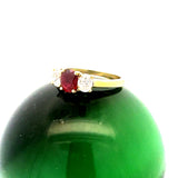 Dallas Estate Tiffany & Co.50 ct Ruby .50 cttw Diamond Yellow Gold Ring 14911