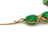 Estate Circa 1960's Jadeite Yellow Gold Necklace 15060