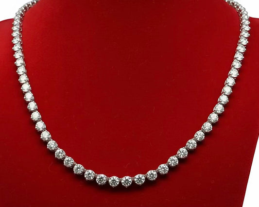 Diamond Necklace 30.88cttw 14K White Gold