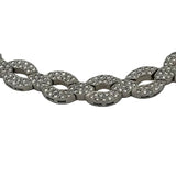 USA Designer ADJ 12.00cttw Diamond 18K White Gold Necklace