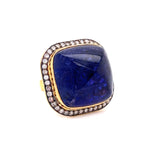 Estate 53.20 ct Tanzanite Sugarloaf & Diamond Ring 12549