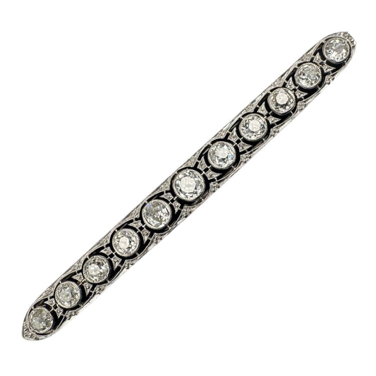 Art Deco 3.50cttw Diamond Platinum Brooch