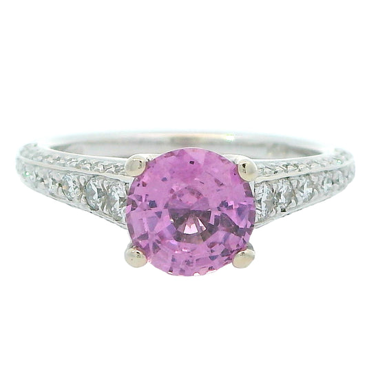 Ritani 1.50 ct Pink Sapphire and Diamond Ring 14768