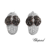 New Chopard 7.35 cttw Black & White (F-G, IF, VVS1) Diamond 18K white Gold Earrings MSRP $52310 14511