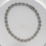 USA Designer ADJ 12.00cttw Diamond 18K White Gold Necklace