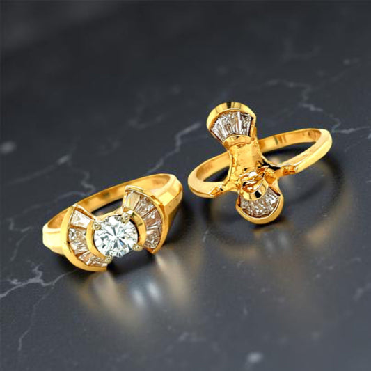 Estate Designer Hoffman Center .57 ct RBC Diamond Bridal Set 13885