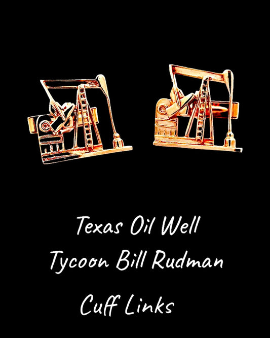 Estate Oil Well Cufflinks 14K YG Compliments of Oil Tycoon Mr. Bill Rudman 15464