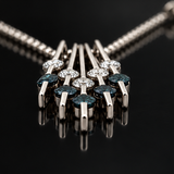 Estate Color Change Blue to Purple Alexandrite & Diamond Platinum Necklace