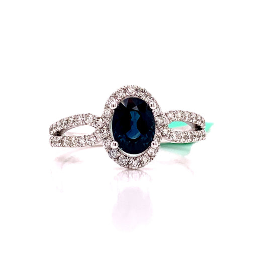 HMA Creations 1.00 ct Sapphire and Diamond Ring 00266