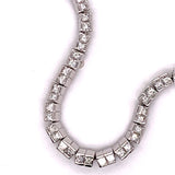 Princess Cut Diamond 14K White Gold Tennis Bracelet