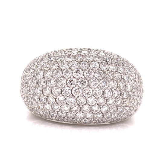 Diamond and 18K White Gold Pave Ring