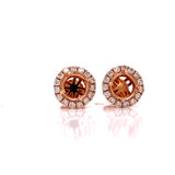 Maya Lianna .31 cttw Diamond Rose Gold Earring Jacket 02569