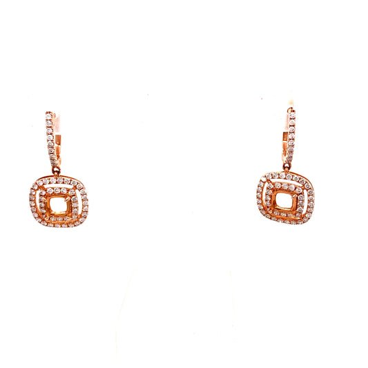 Maya Lianna .85 cttw Diamond 14K Rose Gold Earring Jacket 02659