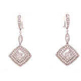 14K White Gold 3.75 cttw Diamond Earrings 02827