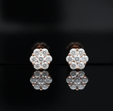 Maya Lianna .50 cttw Diamond and 14K Rose Gold Cluster Earrings