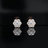 Maya Lianna .50 cttw Diamond and 14K Rose Gold Cluster Earrings