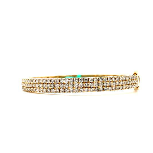 Yellow Gold 3.05 cttw Diamond Bangle 03608