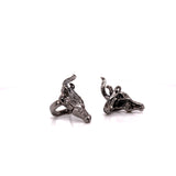 Black Rhodium .20 cttw Diamond Horse Earrings 03886