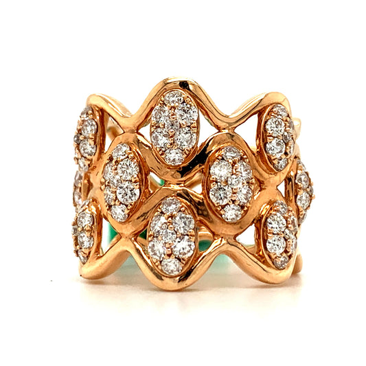 Fashionista 1.35 cttw 18K Rose Gold Diamond Ring 04073