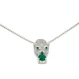 E.H. Collection Panther Diamond Emerald Pendant 05479