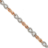 Effy Diamond and 14K White and Rose Gold Bracelet