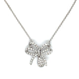 Clyde Duneier Diamond and 14K White Gold Bow Necklace
