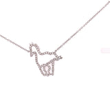 Clyde Duneier Diamond and 14K White Horse Silhouette Necklace