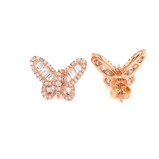 Fashionista 2.99 cttw Diamond Butterfly Earrings 09767