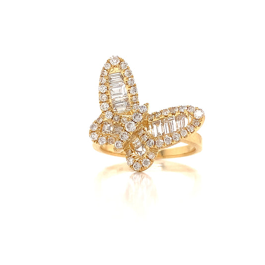 Fashionista 1.33 cttw Diamond Butterfly Ring 09782