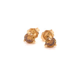 Natural Fancy Orange .80 cttw Diamond Earrings 09965