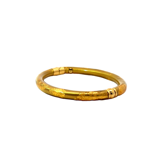 New Designer Soho Of Italy 18K Gold Enamel Bangle