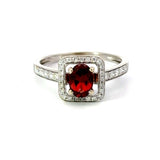 Imagine Bridal Garnet and Diamond Ring 14856