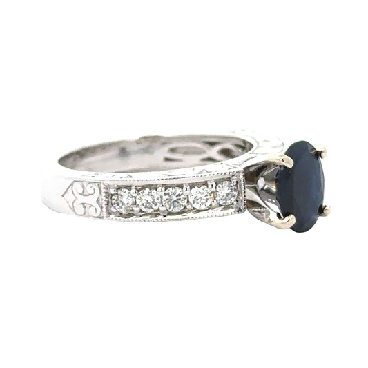 Fashionista 1.25 cttw Sapphire and Diamond Ring 14857