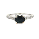 Designer Bev 1.14 ct Sapphire and Diamond Ring 14858