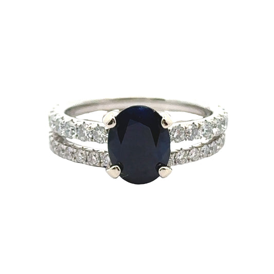 Maya Lianna 1.97 ct Sapphire and Diamond Bridal Set Ring 14862