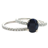 Maya Lianna 1.97 ct Sapphire and Diamond Bridal Set Ring 14862