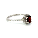 Maya Lianna Garnet and Diamond Ring 14866